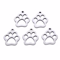 Kirurgiskt stål berlocker tassar, 10 st