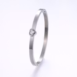 Rostfritt stål Bange Strasshjärta