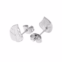 Rostfritt stål örhängen löv, 1 par