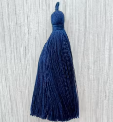 Handgjord bomullstofs mörkblå, 1 st