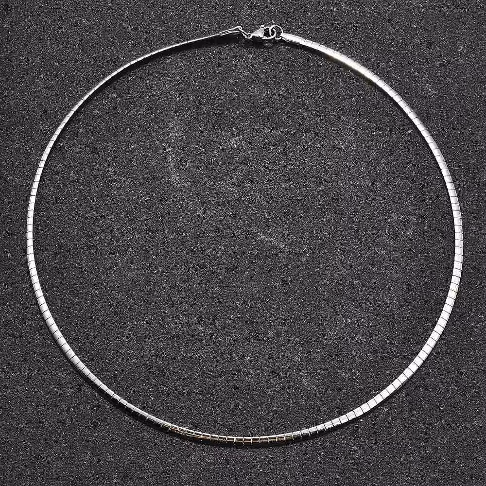 REA: Rostfritt stål halskedja flat kedja, 1 st