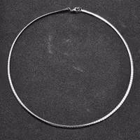 REA: Rostfritt stål halskedja flat kedja, 1 st