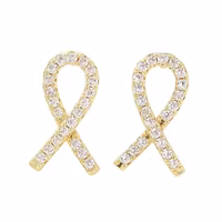 REA: Örhängen Rosa bandet med cubic zirconia, 1 par