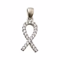 Hänge rosa bandet platinum, 1 st