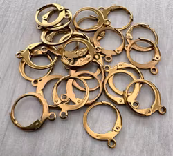 REA: Mörkt guldfärgat rostfritt stål runda brisyrer, 100 st