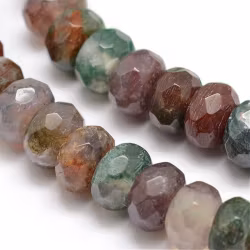 Indian agate abacus 8x5 mm, 1 sträng