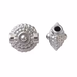 Kirurgiskt stål rund mönstrad pärla, 1 st