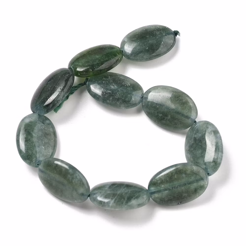 Jade flat oval bumling grå, 1 st