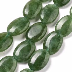 Jade flat oval bumling grön, 1 st