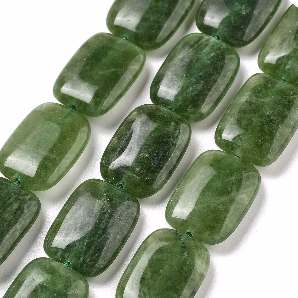 Jade flat rektangel bumling grön, 1 st