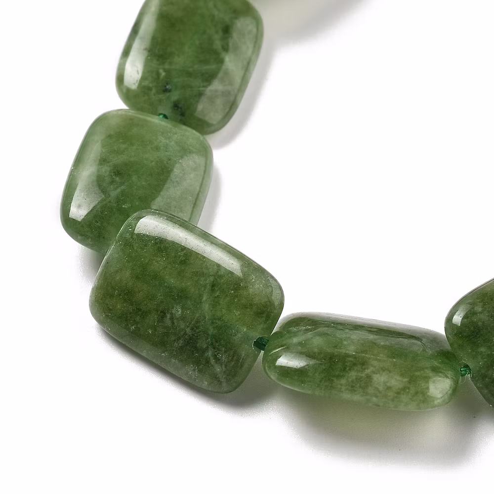 Jade flat rektangel bumling grön, 1 st