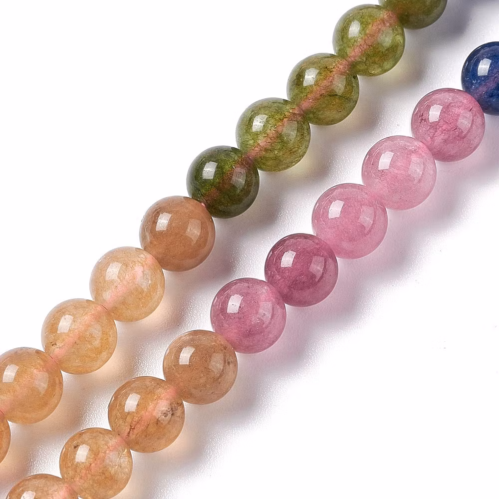 Jade 8 mm höstmelerade, 1 sträng