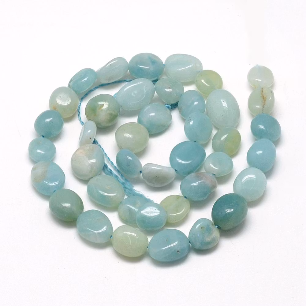 Amazonite nuggets, 1 sträng