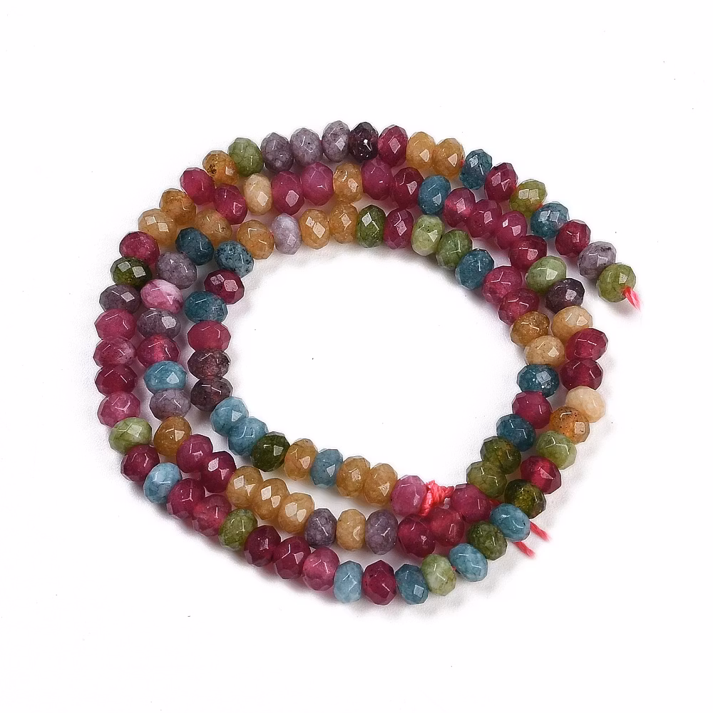 Jade abacus 4x3 höstmelerade, 1 sträng