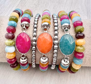 Antikfärgad connector jade orange, 1 st