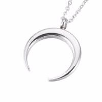 Rostfritt stål halsband Crescent Moon