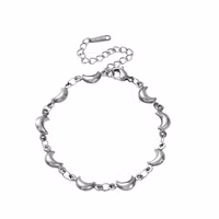Rostfritt stål armband måne