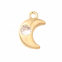 Guldfärgad berlock liten måne, 1 st