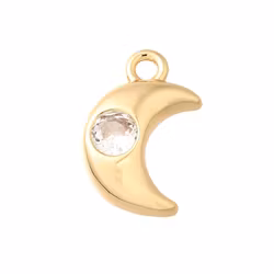 Guldfärgad berlock liten måne, 1 st