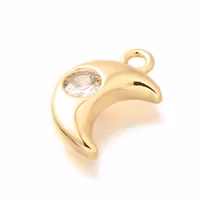 Guldfärgad berlock liten måne, 1 st