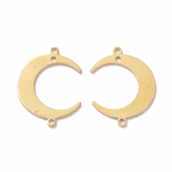 Guldfärgad connector måne, 1 st
