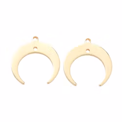 Guldfärgat hänge crescent moon med 14k plätering, 1 st