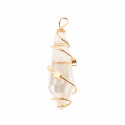 Guldfärgat glashänge med wire och stjärnor, 1 st