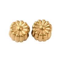 Guldfärgat rostfritt stål pärla 5.5 mm med 18k, 1 st