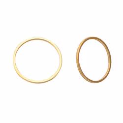 Guldfärgat rostfritt stål länkring med PVD plätering, 1 st