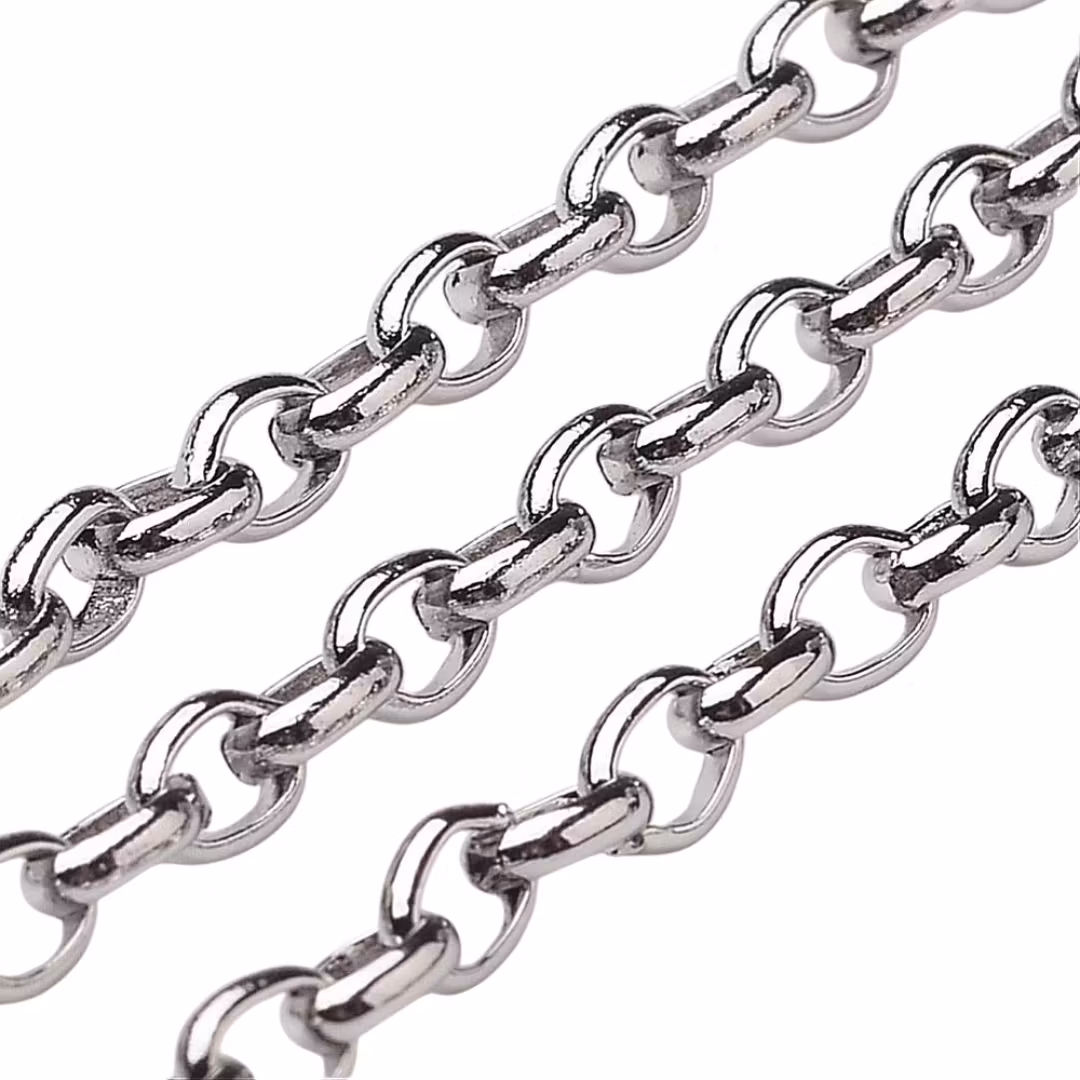 REA: Rostfritt stål kedja 4x3 mm, 1 m