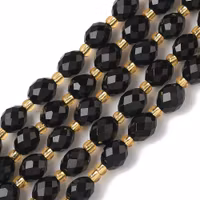 Facetterad onyx ovala, 1 sträng