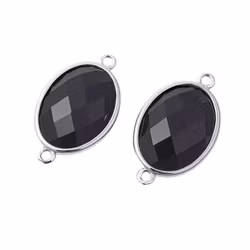 Antikfärgad connector onyx, 1 st