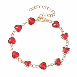 Guldfärgat rostfritt stål armband med hjärtan, 1 st