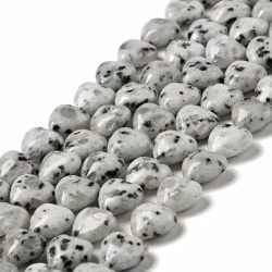 Kiwi/Sesam jaspis hjärta, 1 st