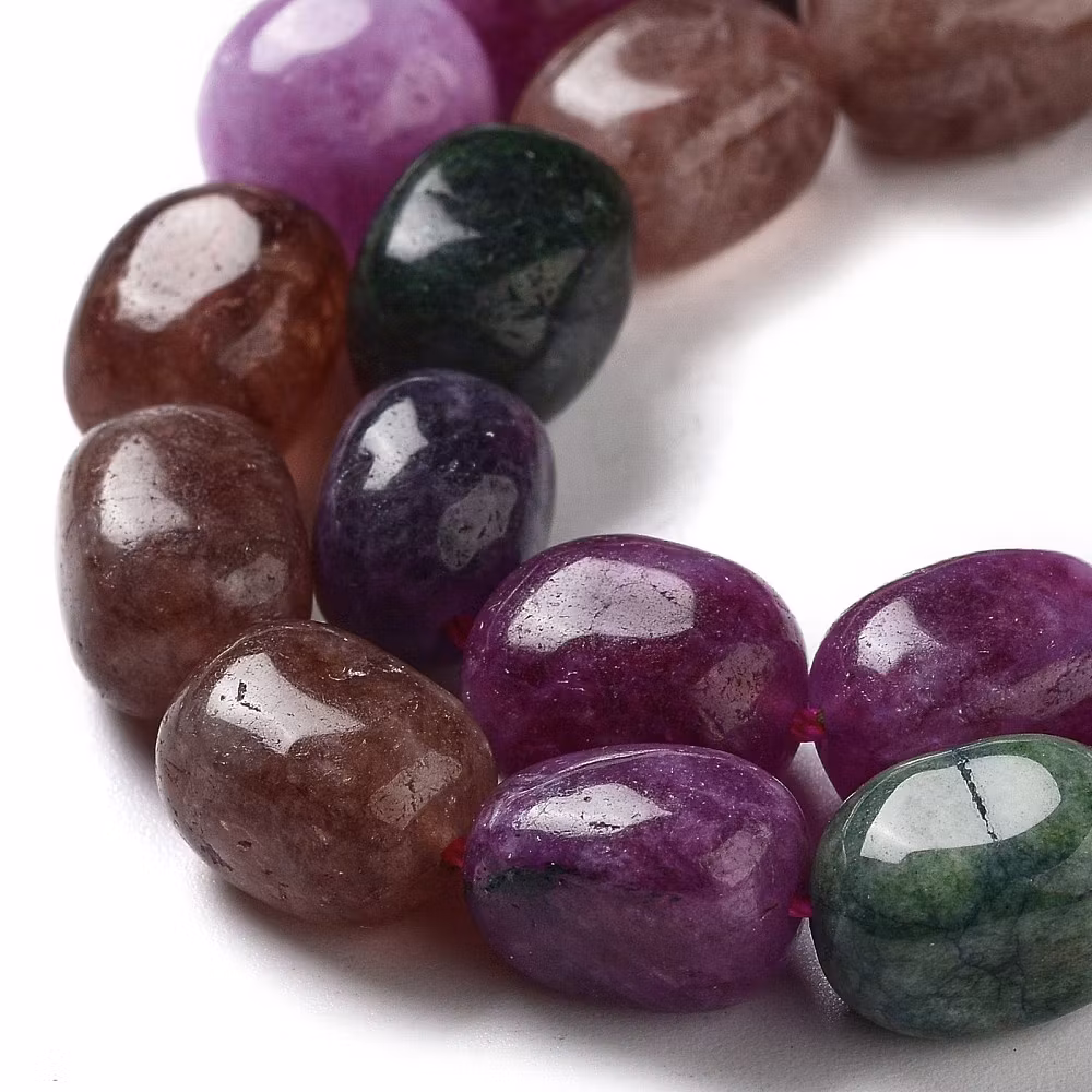 Jade nuggets höstmelerade, 1/2 sträng