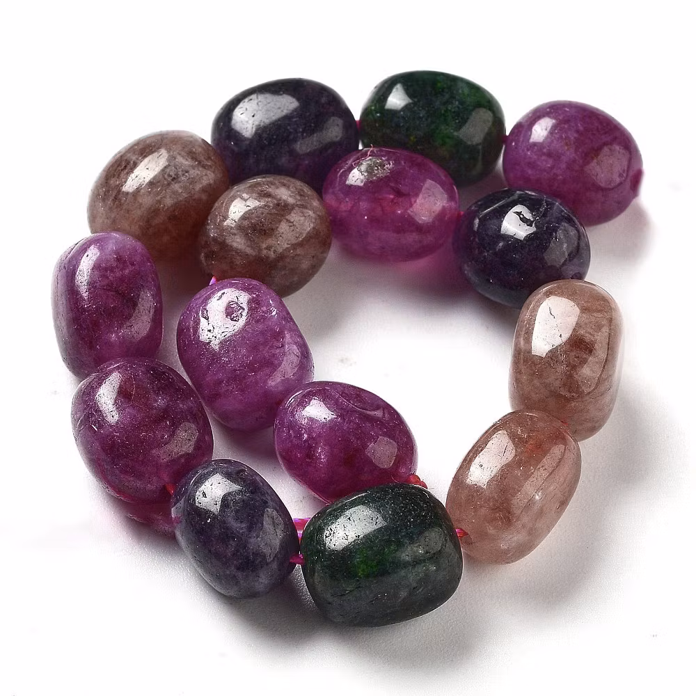 Jade nuggets höstmelerade, 1/2 sträng