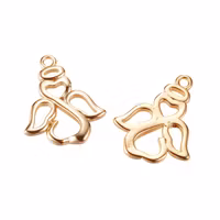 Guldfärgad berlock liten ängel, 10 st