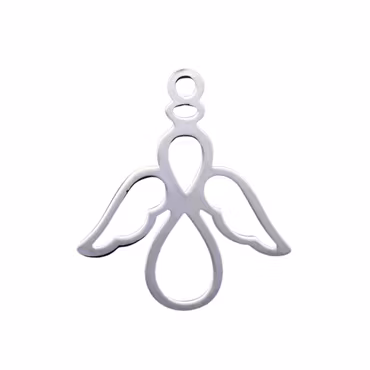 Rostfritt stål berlock siluettängel, 1 st