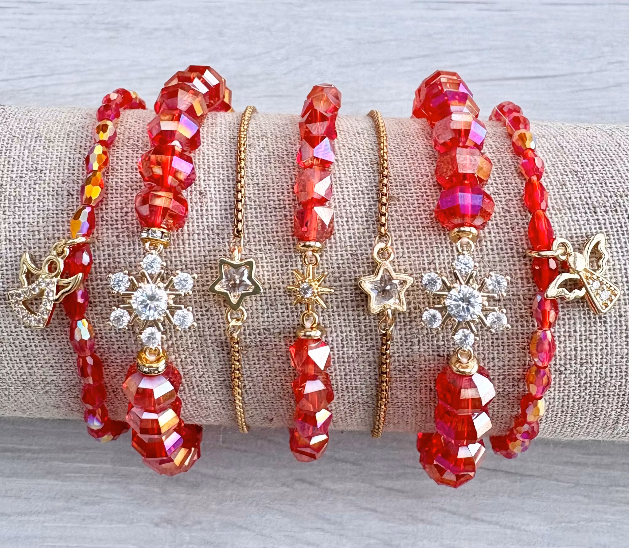 Guldfärgad connector liten stjärna cubic zirconia med 18k, 1 st