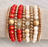 Guldfärgat rostfritt stål stardust pärla 8 mm med PVD plätering, 1 st