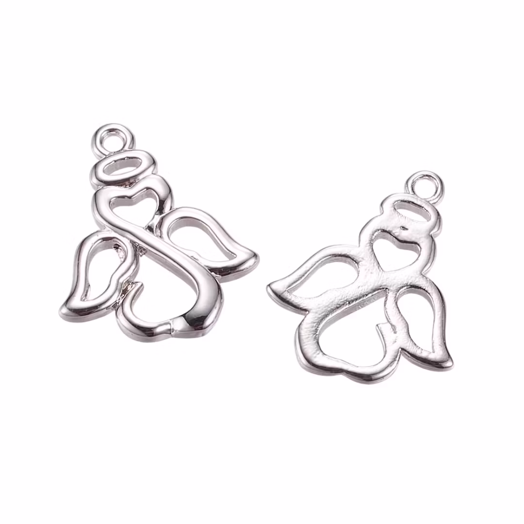 Antikfärgad berlock liten ängel, 10 st