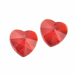 Glashjärtan röda 10 mm, 10 st