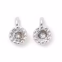 REA: Silverfärgad berlock mini glas med cubic zirconia, 1 st