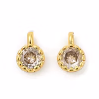 REA: Guldfärgad berlock mini glas med cubic zirconia, 1 st