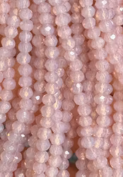 REA: facetterade abacus 3x2 mm rosa, 1 sträng