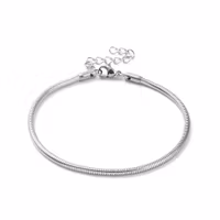 REA: Rostfritt stål armbandslänk snakechain, 1 st