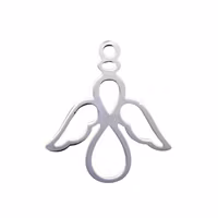 Rostfritt stål berlock siluettängel, 1 st