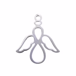 Rostfritt stål berlock siluettängel, 1 st