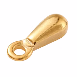 Guldfärgat kirurgiskt stål små droppar, 10 st