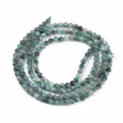 Faceted emerald 2 mm, 1 strand